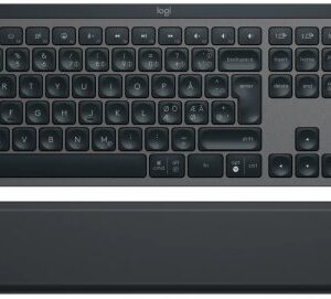 מקלדת לוג'יטק אלחוטית מוארת עם משענת יד Logitech MX Keys S 92001-158-90