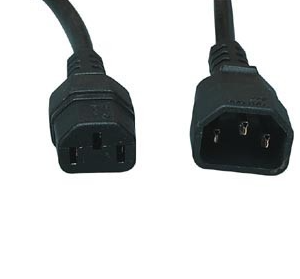 כבל מתח מאריך C13-C14 ז-נ תיקני 3x0.75 באורך 1.8 מטר